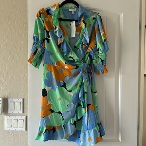 Women’s TopShop Floral Tie Dress